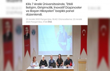 Nalan KURT 'un Kaleminden. Üniversitede Etkili İletişim Anlatıldı- Başlığıyla Haber Türk de Yer Aldık