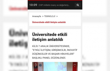 Nalan KURT 'un Kaleminden. Üniversitede Etkili İletişim Anlatıldı- Başlığıyla Gazete  Konya da Yer Aldık